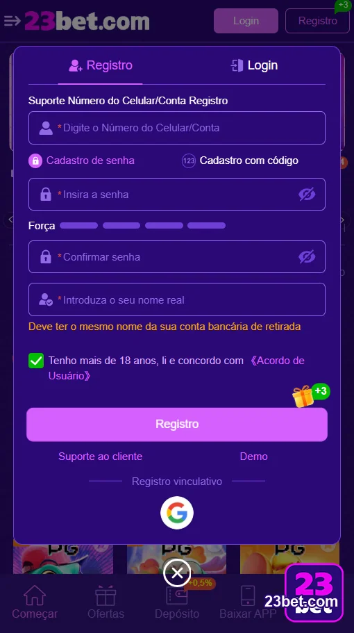 Suporte dedicado em português disponível 24/7 - 23bet.com